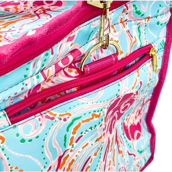 NWT Lilly Pulitzer Insulated cooler pink blue Jellies Be Jammin lunch beach bag main image 12